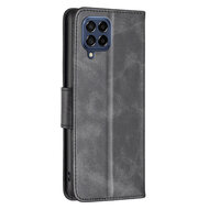 Samsung Galaxy M53 Hoesje - MobyDefend Wallet Book Case Met Koord - Zwart