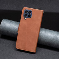 Samsung Galaxy M53 Hoesje - MobyDefend Wallet Book Case Met Koord - Bruin