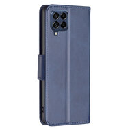 Samsung Galaxy M53 Hoesje - MobyDefend Wallet Book Case Met Koord - Blauw