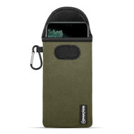 Hoesje voor iPhone 11 Pro, MobyDefend Neopreen Pouch Met Karabijnhaak, Insteekhoesje, Riemlus Hoesje, Groen