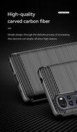 Motorola Moto E32 / E32S Hoesje - MobyDefend TPU Backcover - Geborstelde Metaal &amp; Carbon-Look - Zwart