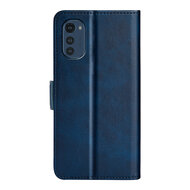 Motorola Moto E32 / E32S Hoesje, MobyDefend Luxe Wallet Book Case (Sluiting Zijkant), Blauw