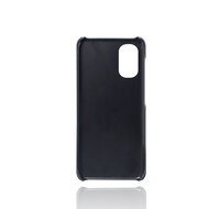 Motorola Moto G22 Hoesje - MobyDefend Lederen Backcover Met Vakjes Voor Pasjes - Blauw