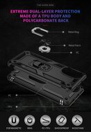 Motorola Moto G52 Hoesje - MobyDefend Pantsercase Met Draaibare Ring - Blauw