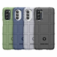 Motorola Moto G82 Hoesje, Rugged Shield TPU Gelcase, Blauw