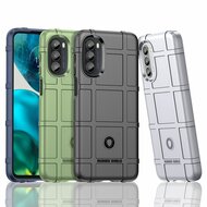 Motorola Moto G82 Hoesje, Rugged Shield TPU Gelcase, Blauw