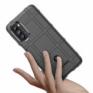 Motorola Moto G82 Hoesje - Mobydefend Rugged Shield TPU Backcover - Blauw