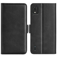 Nokia C2-2E Hoesje, MobyDefend Luxe Wallet Book Case (Sluiting Zijkant), Zwart