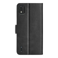 Nokia C2-2E Hoesje, MobyDefend Luxe Wallet Book Case (Sluiting Zijkant), Zwart