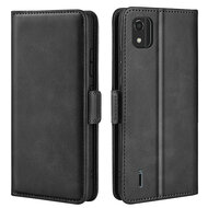 Nokia C2-2E Hoesje, MobyDefend Luxe Wallet Book Case (Sluiting Zijkant), Zwart