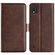 Nokia C2-2E Hoesje, MobyDefend Luxe Wallet Book Case (Sluiting Zijkant), Bruin