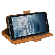 Nokia C2-2E Hoesje - MobyDefend Luxe Wallet Book Case (Sluiting Zijkant) - Lichtbruin