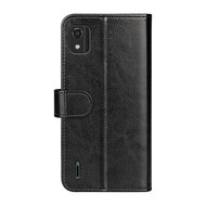 Nokia C2-2E Hoesje, MobyDefend Wallet Book Case (Sluiting Achterkant), Zwart