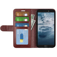 Nokia C2-2E Hoesje - MobyDefend Wallet Book Case (Sluiting Achterkant) - Bruin