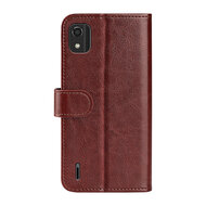 Nokia C2-2E Hoesje - MobyDefend Wallet Book Case (Sluiting Achterkant) - Bruin
