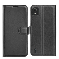 Nokia C2-2E Hoesje - MobyDefend Kunstleren Wallet Book Case (Sluiting Voorkant) - Zwart