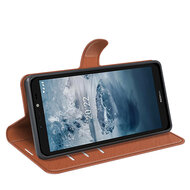 Nokia C2-2E Hoesje - MobyDefend Kunstleren Wallet Book Case (Sluiting Voorkant) - Bruin