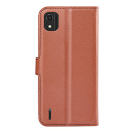 Nokia C2-2E Hoesje - MobyDefend Kunstleren Wallet Book Case (Sluiting Voorkant) - Bruin