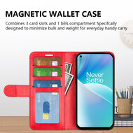 OnePlus Nord 2T Hoesje, MobyDefend Wallet Book Case (Sluiting Achterkant), Zwart