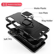 OnePlus Nord CE 2 Lite Hoesje - MobyDefend Dubbelgelaagde Pantsercase Met Standaard - Zwart