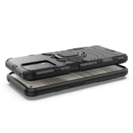OnePlus Nord CE 2 Lite Hoesje - MobyDefend Dubbelgelaagde Pantsercase Met Standaard - Zwart