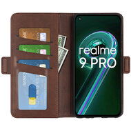 OnePlus Nord CE 2 Lite Hoesje, MobyDefend Luxe Wallet Book Case (Sluiting Zijkant), Bruin