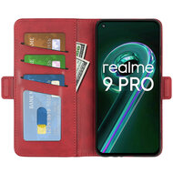 OnePlus Nord CE 2 Lite Hoesje, MobyDefend Luxe Wallet Book Case (Sluiting Zijkant), Rood