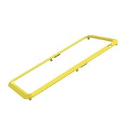 Samsung Galaxy S22 Love Mei Glazen Voorkant Met Metalen Frame - Geel