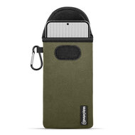 Hoesje voor Nothing Phone 1, MobyDefend Neopreen Pouch Met Karabijnhaak, Insteekhoesje, Riemlus Hoesje, Groen