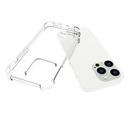 iPhone 14 Pro Hoesje, MobyDefend Transparante Shockproof TPU Gelcase, Verstevigde Hoeken, Volledig Doorzichtig