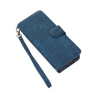 Samsung Galaxy Z Fold 4 Hoesje, MobyDefend Bookcase Met Koord, Donkerblauw