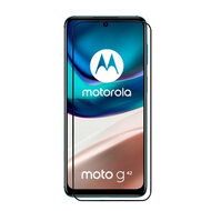 Motorola Moto G42 Screenprotector, MobyDefend Gehard Glas Screensaver, Zwarte Randen