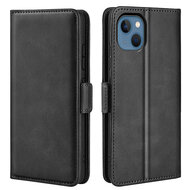 iPhone 14 Hoesje, MobyDefend Luxe Wallet Book Case (Sluiting Zijkant), Zwart