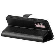 Motorola Moto G42 Hoesje - MobyDefend Kunstleren Wallet Book Case (Sluiting Voorkant) - Zwart
