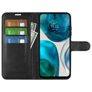 Motorola Moto G42 Hoesje, MobyDefend Kunstleren Wallet Book Case (Sluiting Voorkant), Zwart