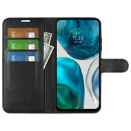 Motorola Moto G42 Hoesje - MobyDefend Kunstleren Wallet Book Case (Sluiting Voorkant) - Zwart