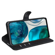 Motorola Moto G42 Hoesje - MobyDefend Kunstleren Wallet Book Case (Sluiting Voorkant) - Zwart