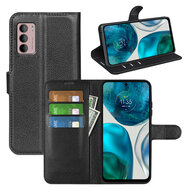 Motorola Moto G42 Hoesje - MobyDefend Kunstleren Wallet Book Case (Sluiting Voorkant) - Zwart