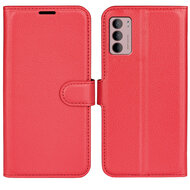 Motorola Moto G42 Hoesje - MobyDefend Kunstleren Wallet Book Case (Sluiting Voorkant) - Rood