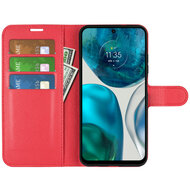 Motorola Moto G42 Hoesje - MobyDefend Kunstleren Wallet Book Case (Sluiting Voorkant) - Rood