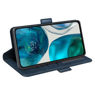 Motorola Moto G42 Hoesje - MobyDefend Luxe Wallet Book Case (Sluiting Zijkant) - Blauw