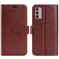 Motorola Moto G42 Hoesje - MobyDefend Wallet Book Case (Sluiting Achterkant) - Bruin