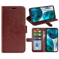 Motorola Moto G42 Hoesje - MobyDefend Wallet Book Case (Sluiting Achterkant) - Bruin