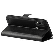 Nokia C21 Plus Hoesje - MobyDefend Kunstleren Wallet Book Case (Sluiting Voorkant) - Zwart
