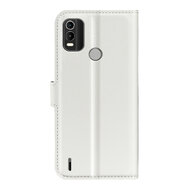 Nokia C21 Plus Hoesje, MobyDefend Kunstleren Wallet Book Case (Sluiting Voorkant), Wit