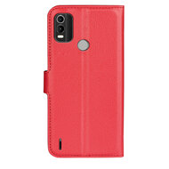 Nokia C21 Plus Hoesje - MobyDefend Kunstleren Wallet Book Case (Sluiting Voorkant) - Rood
