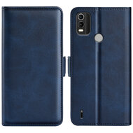 Nokia C21 Plus Hoesje - MobyDefend Luxe Wallet Book Case (Sluiting Zijkant) - Blauw