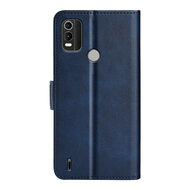 Nokia C21 Plus Hoesje - MobyDefend Luxe Wallet Book Case (Sluiting Zijkant) - Blauw