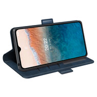 Nokia C21 Plus Hoesje - MobyDefend Luxe Wallet Book Case (Sluiting Zijkant) - Blauw