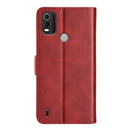 Nokia C21 Plus Hoesje, MobyDefend Luxe Wallet Book Case (Sluiting Zijkant), Rood